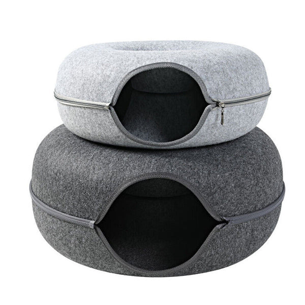 Detachable Donut Shape Pet Bed Cat And Dog Washable Pet Beds
