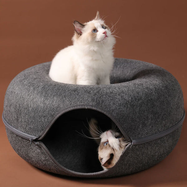 Detachable Donut Shape Pet Bed Cat And Dog Washable Pet Beds