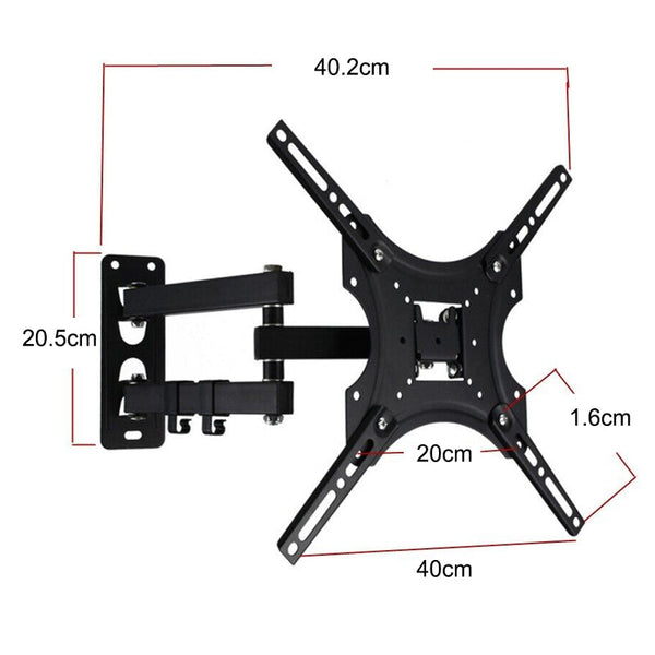 Full Motion Tv Wall Mount Bracket Swivel Tilt For 32 To 55 Inch Tv Stands & Mounts