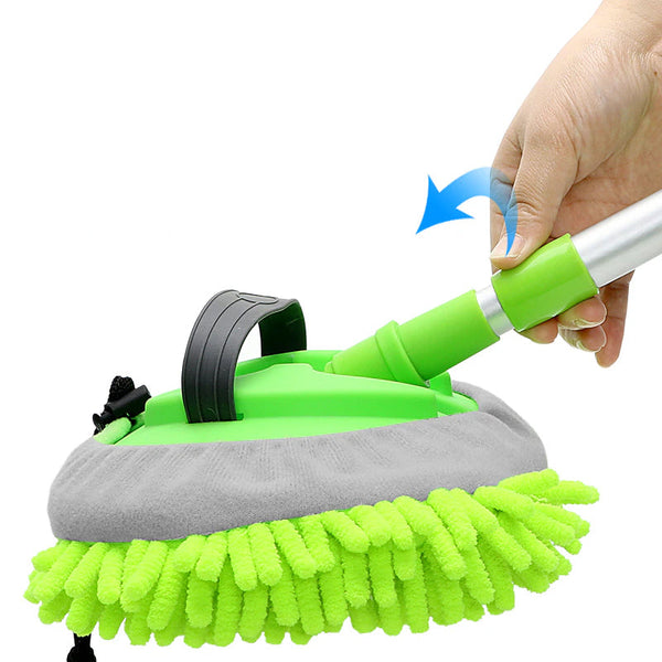 Three Sections Scratch Free Aluminum Alloy Microfiber Car Washing Mop Car Cleaning Tools