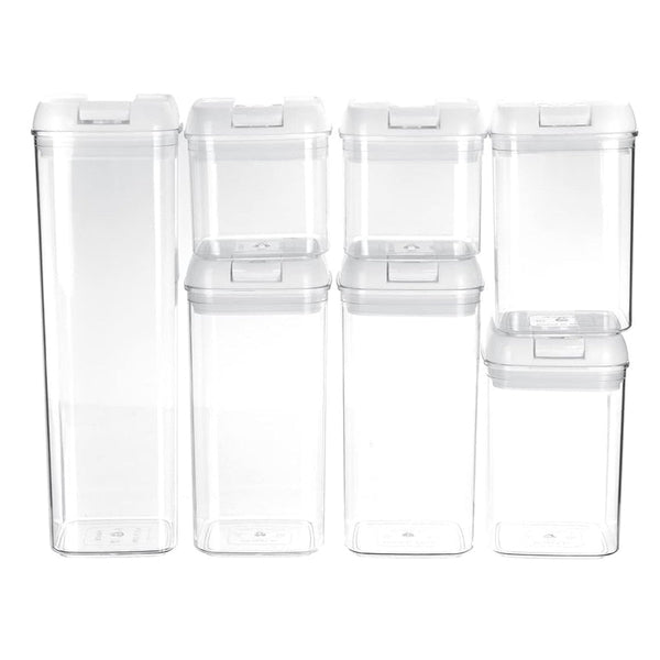 Pack Of 7 Plastic Food Storage Organizing Container With Airtight Lids Food Storage Containers
