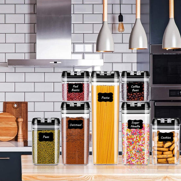 Pack Of 7 Plastic Food Storage Organizing Container With Airtight Lids Food Storage Containers