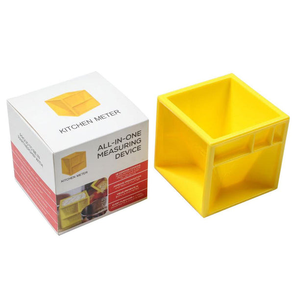 All In One Kitchen Cube Ingredient Measuring Device Tool Save Space Measuring Cups Jugs & Spoons