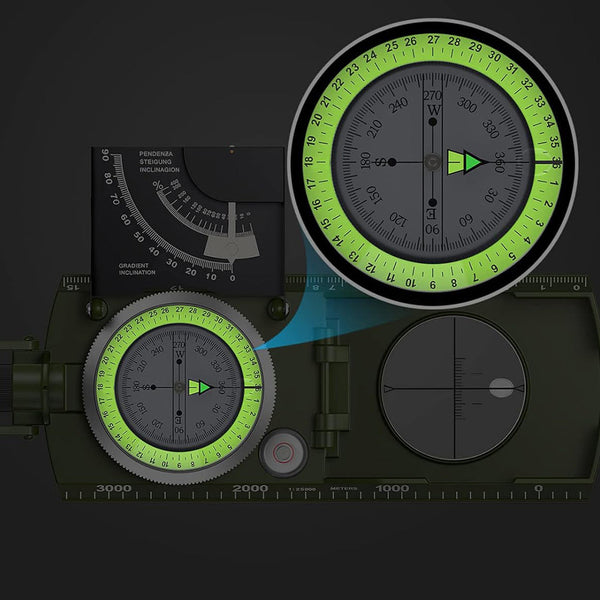 Hiking Compass With Sighting Clinometer Camping For Outdoor Activities Compasses