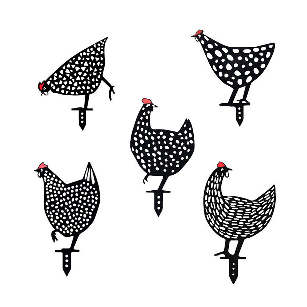 5X Garden Ornaments Chicken Yard Art Backyard Lawn Decor Ornaments & Statues