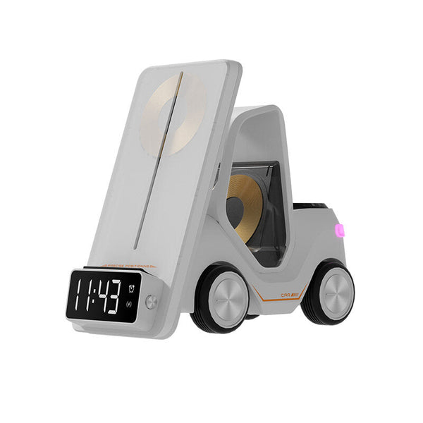 3 In 1 Fast Charging Wireless Charger With Digital Clock Display Type C Plugged In Chargers & Cradles