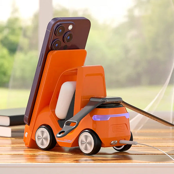 3 In 1 Fast Charging Wireless Charger With Digital Clock Display Type C Plugged In Chargers & Cradles