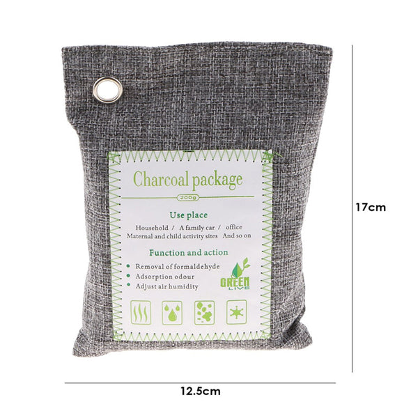 Pack Of 5 Activated Bamboo Charcoal Air Purifying Deodorizing Bags Air Purifiers
