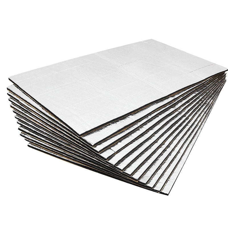 Pack Of 12 Sound Deadener Heat Proof Insulation Car Noise Proofing Floor Mats Carpets