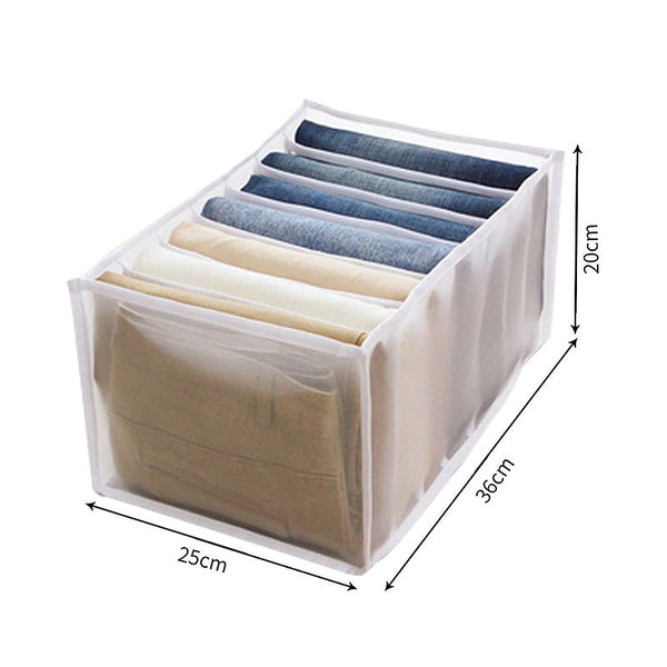 2/3 Pcs 7 Grids Wardrobe Organizer Folded Clothes Washable Mesh Storage Closet Organisers