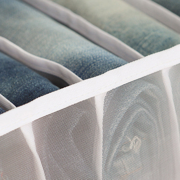 2/3 Pcs 7 Grids Wardrobe Organizer Folded Clothes Washable Mesh Storage Closet Organisers