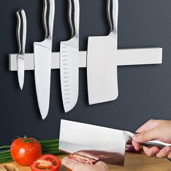 40/50Cm Stainless Steel Magnetic Wall Mounted Rack Kitchen Knives Holder Knife Blocks & Storage