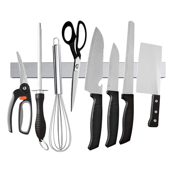 40/50Cm Stainless Steel Magnetic Wall Mounted Rack Kitchen Knives Holder Knife Blocks & Storage