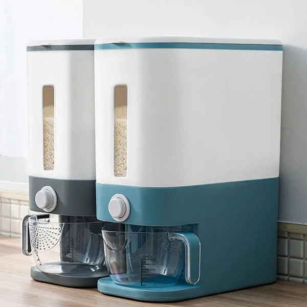 12Kg Rice And Grain Dispenser Sealed Airtight Standing Container Food Storage Containers