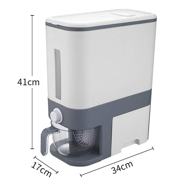 12Kg Rice And Grain Dispenser Sealed Airtight Standing Container Food Storage Containers