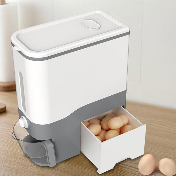 12Kg Rice And Grain Dispenser Sealed Airtight Standing Container Food Storage Containers