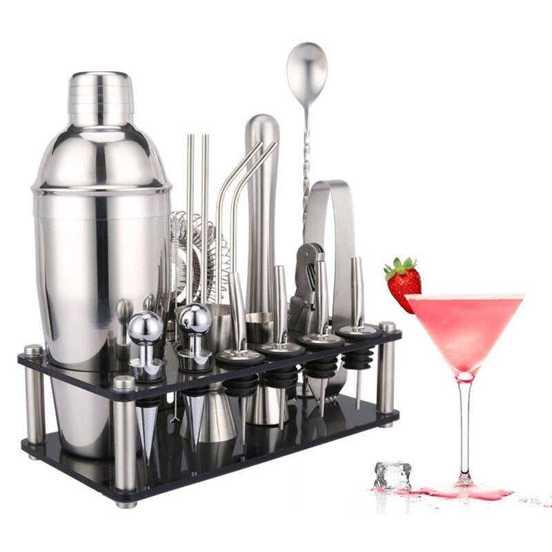 750Ml 20Pcs Stainless Steel tail Shaker Set Premium Bartending Kit tail Shakers & Sets