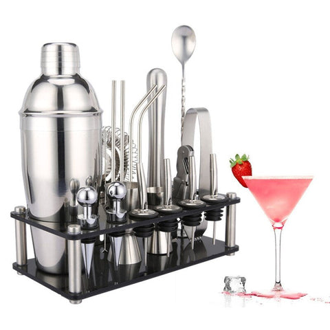 750Ml 20Pcs Stainless Steel tail Shaker Set Premium Bartending Kit tail Shakers & Sets
