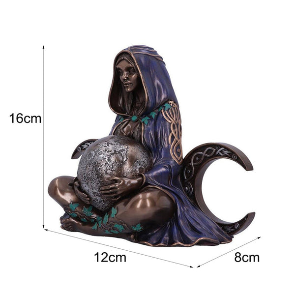 Gaia Resin Statue Mother Earth Goddess Art Figurine Garden Decor Ornaments & Statues