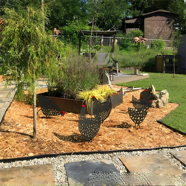 5X Garden Ornaments Chicken Yard Art Backyard Lawn Decor Ornaments & Statues