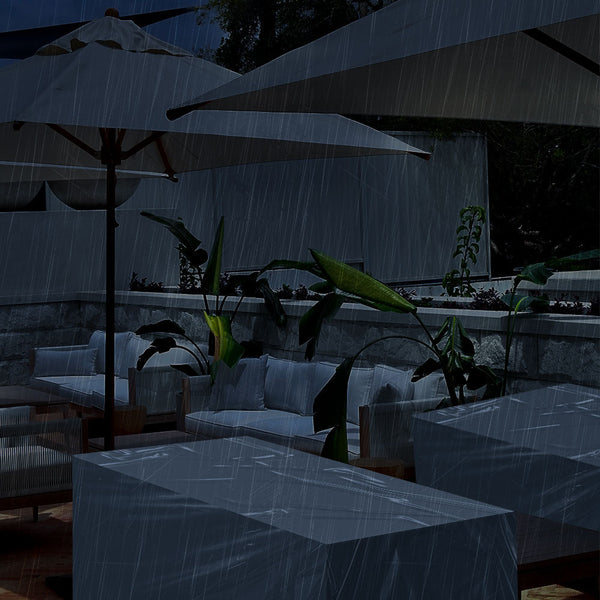 Uv Protection Outside Garden Patio Furniture Cover With Pu Coating Outdoor Furniture Covers