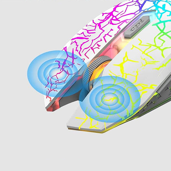 Rainbow Backlit Wireless Gaming Keyboard Mouse And Mat Combo Set Keyboard & Mouse Bundles