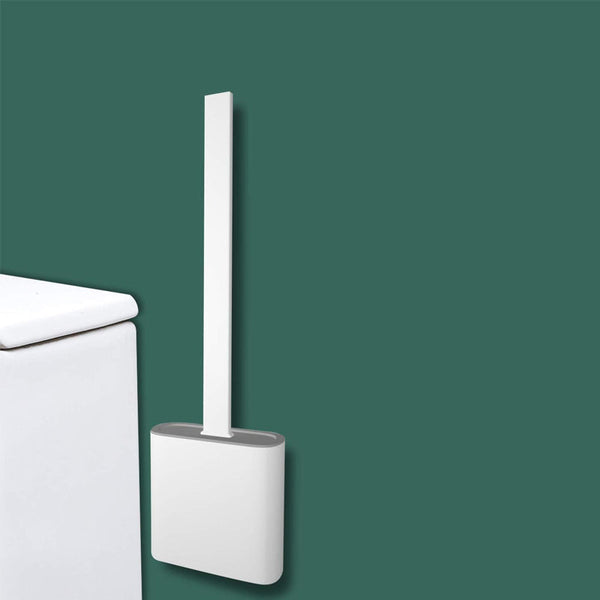 Wall Mounted Silicone Toilet Cleaning Brush With Removable Bottom Toilet Brushes & Holders