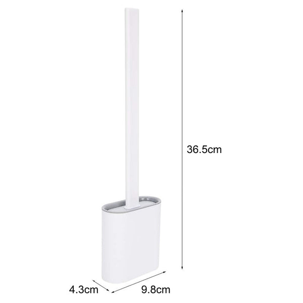 Wall Mounted Silicone Toilet Cleaning Brush With Removable Bottom Toilet Brushes & Holders