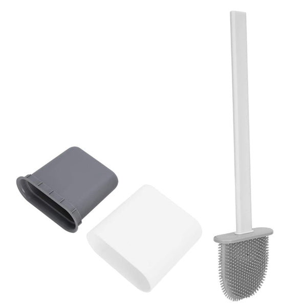 Wall Mounted Silicone Toilet Cleaning Brush With Removable Bottom Toilet Brushes & Holders