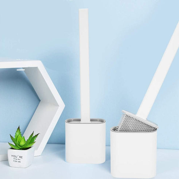 Wall Mounted Silicone Toilet Cleaning Brush With Removable Bottom Toilet Brushes & Holders