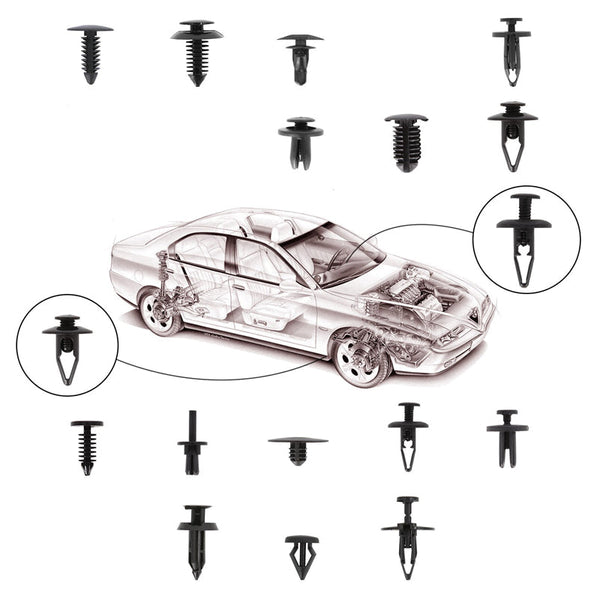 Car Trim Body Clips Kit 620Pcs Rivet Retainer Door Panel Bumper Plastic Fastener Mouldings Trim