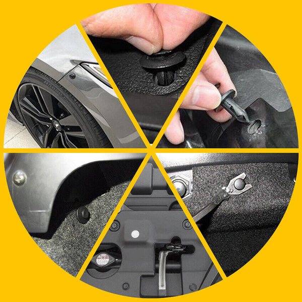 625Pcs Car Trim Body Retainer Clips Door Panel Bumper Plastic Rivet Kit Mouldings Trim