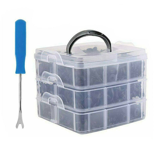 625Pcs Car Trim Body Retainer Clips Door Panel Bumper Plastic Rivet Kit Mouldings Trim