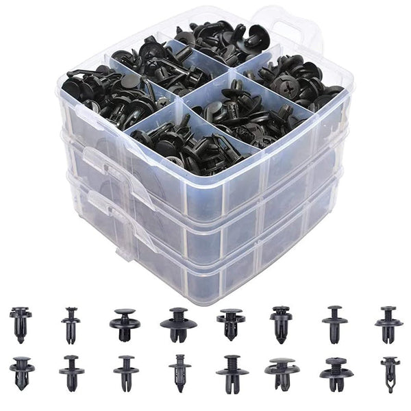 625Pcs Car Trim Body Retainer Clips Door Panel Bumper Plastic Rivet Kit Mouldings Trim