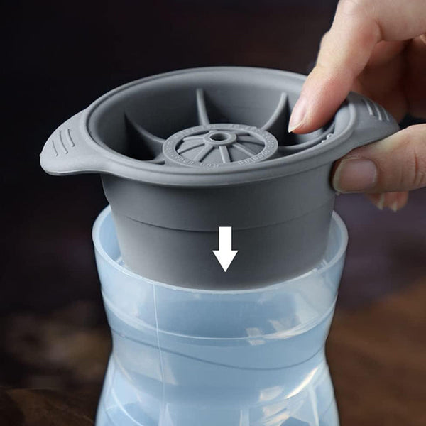 Pack Of 2 Sphere Shape Ice Molds Quick Release Ball Maker For tail Ice Cubes Trays & Moulds