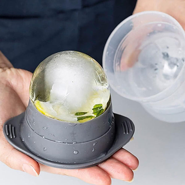 Pack Of 2 Sphere Shape Ice Molds Quick Release Ball Maker For tail Ice Cubes Trays & Moulds