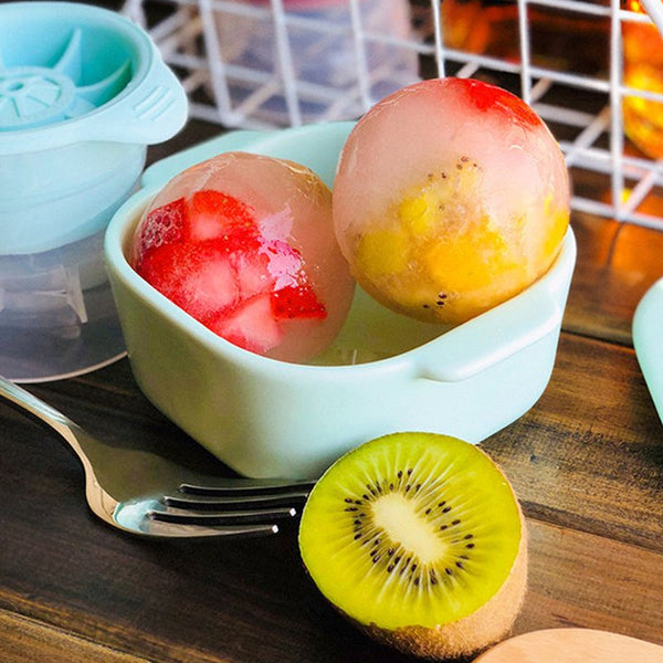 Pack Of 2 Sphere Shape Ice Molds Quick Release Ball Maker For tail Ice Cubes Trays & Moulds