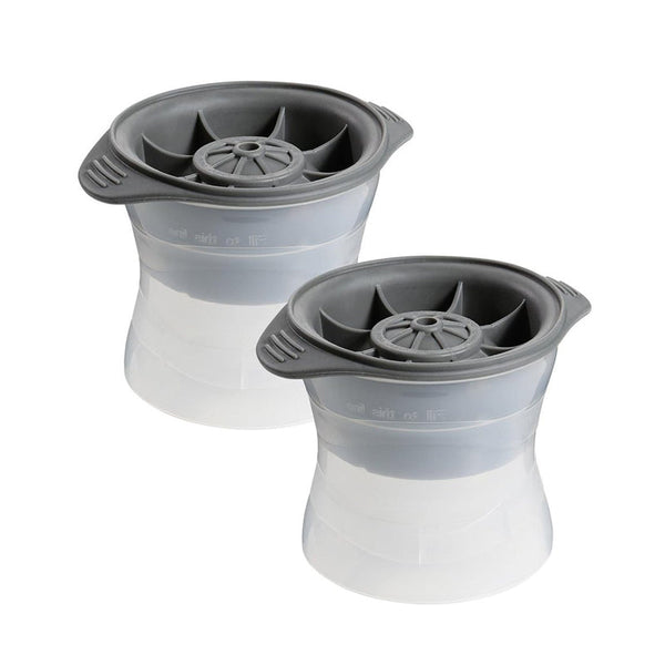 Pack Of 2 Sphere Shape Ice Molds Quick Release Ball Maker For tail Ice Cubes Trays & Moulds