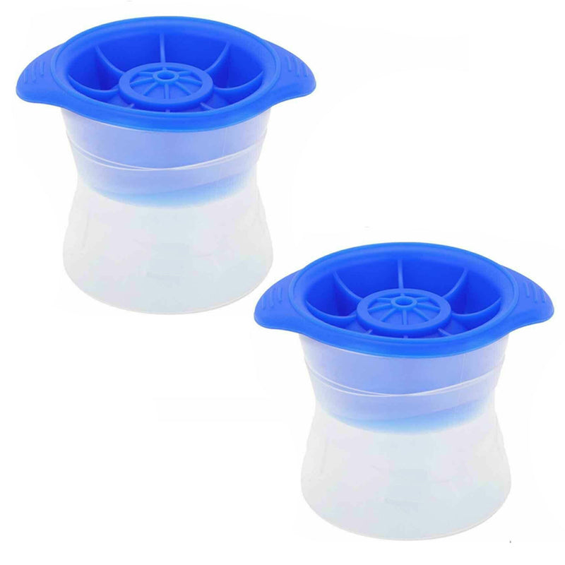 Pack Of 2 Sphere Shape Ice Molds Quick Release Ball Maker For tail Ice Cubes Trays & Moulds