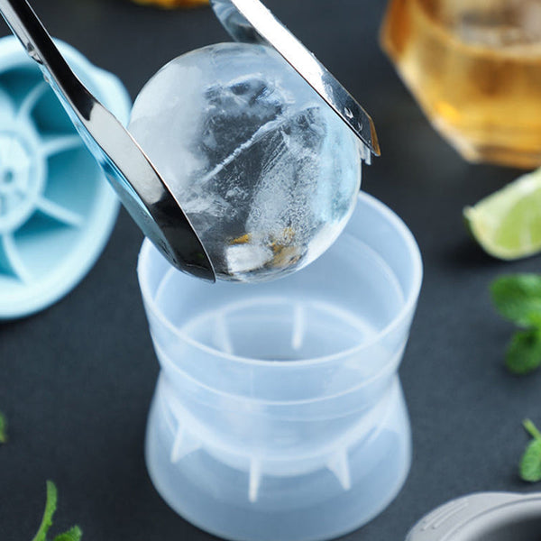 Pack Of 2 Sphere Shape Ice Molds Quick Release Ball Maker For tail Ice Cubes Trays & Moulds