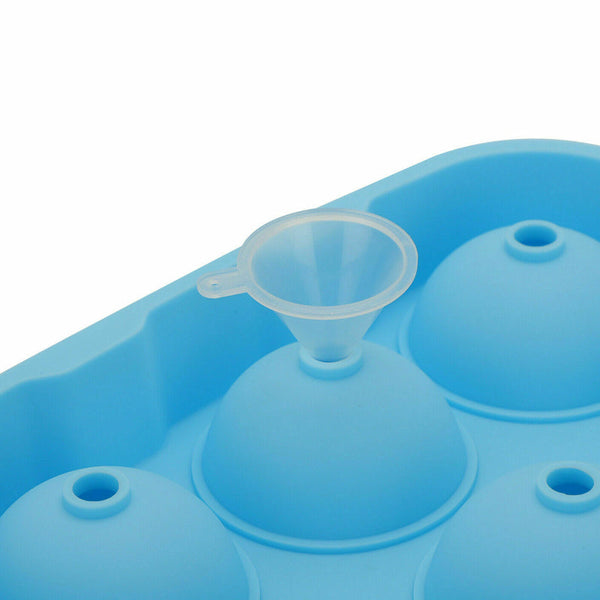 6 Large Sphere Shape tail Ice Molds Quick Release Ball Maker Ice Cubes Trays & Moulds