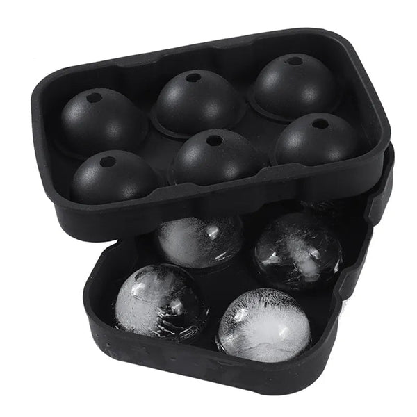 6 Large Sphere Shape tail Ice Molds Quick Release Ball Maker Ice Cubes Trays & Moulds