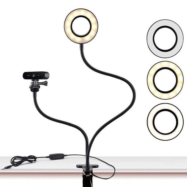 Flexible Clip On Photography Selfie Ring Light With Brightness Selfie Lights