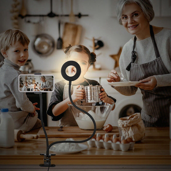 Flexible Clip On Photography Selfie Ring Light With Brightness Selfie Lights