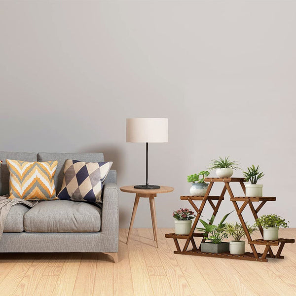 Multi Tier Triangular Plant Stand Flower Display And Holder Plant Stands