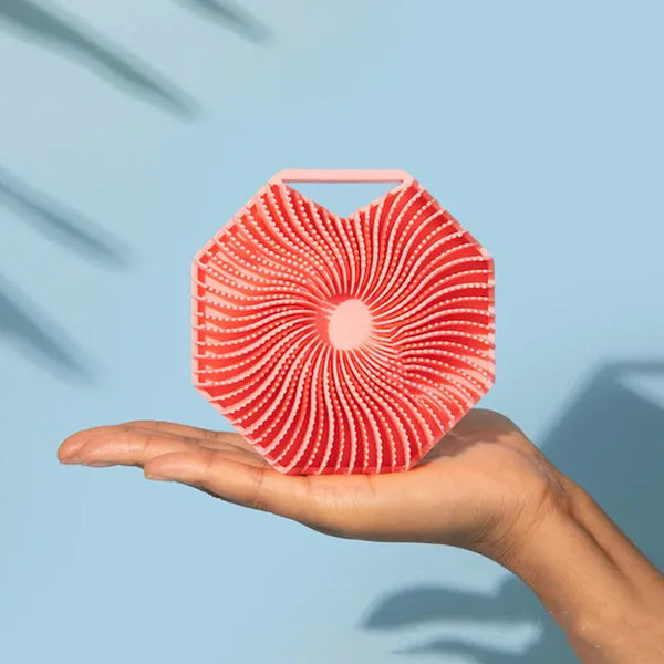 Antimicrobial Washer Silicone Exfoliating Body Scrubber For Sensitive Skin Prod Bath Brushes & Sponges