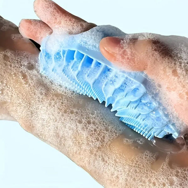 Antimicrobial Washer Silicone Exfoliating Body Scrubber For Sensitive Skin Prod Bath Brushes & Sponges