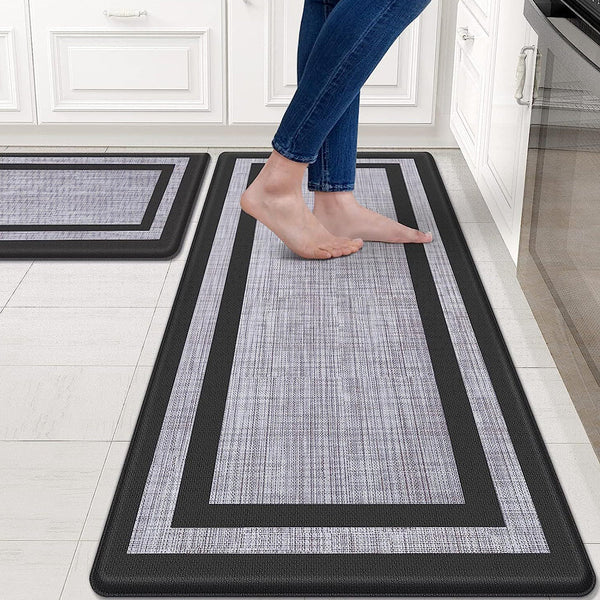 Comfeya 2 Pack Non Skid Waterproof Kitchen Mat Durable Stable Easy To Clean Eco Door Mats & Floor Mats