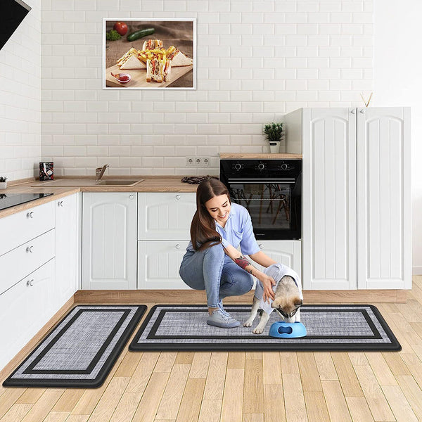 Comfeya 2 Pack Non Skid Waterproof Kitchen Mat Durable Stable Easy To Clean Eco Door Mats & Floor Mats