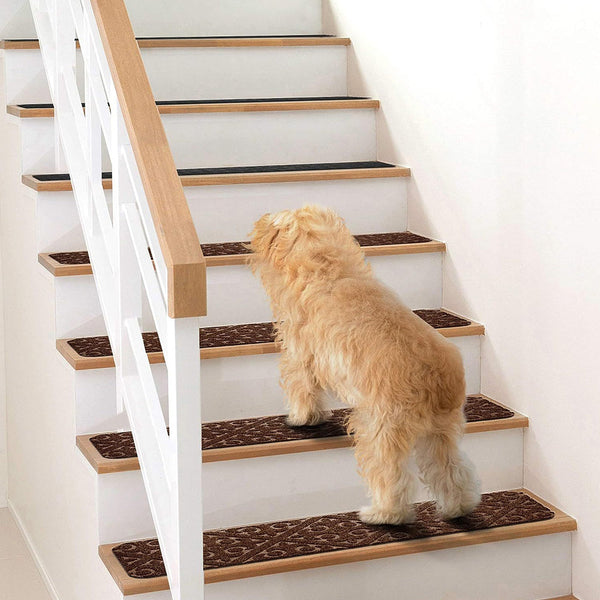 Comfeya 8 Pack Carpet Stair Treads Non Slip Rugs Protect Door Mats & Floor Mats